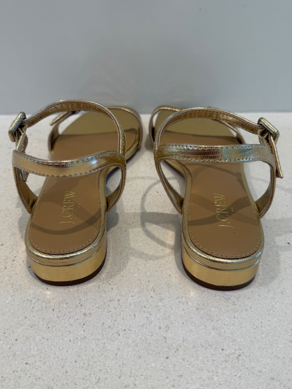 Gold Ankle-Strap Sandals - NEW!! - Picture 6 of 9